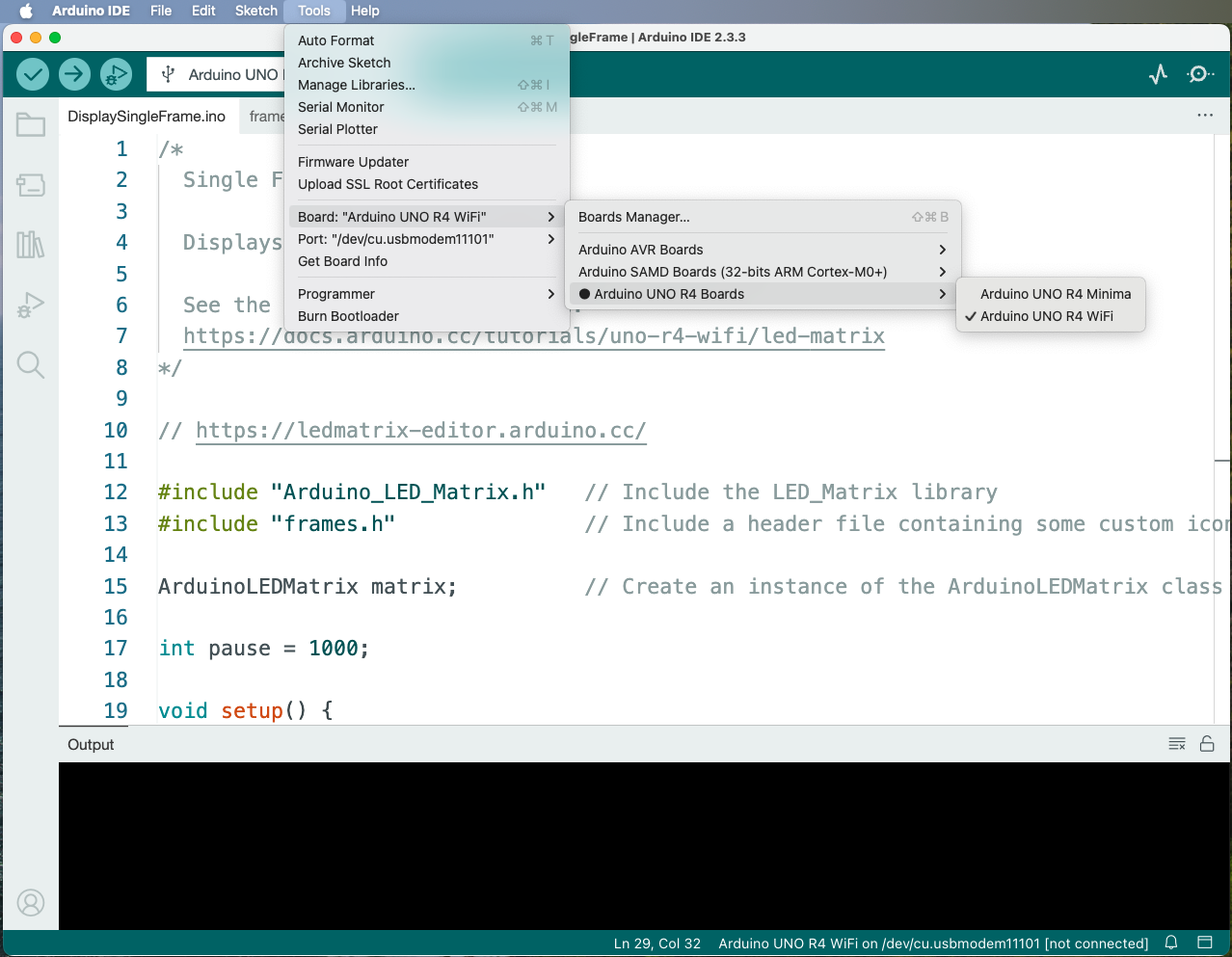 Arduino IDE Select Board