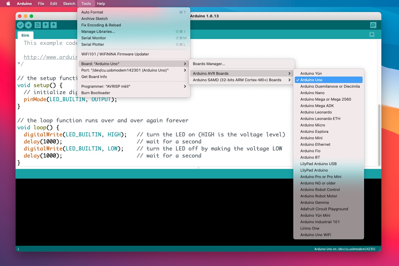 Arduino IDE Select Board