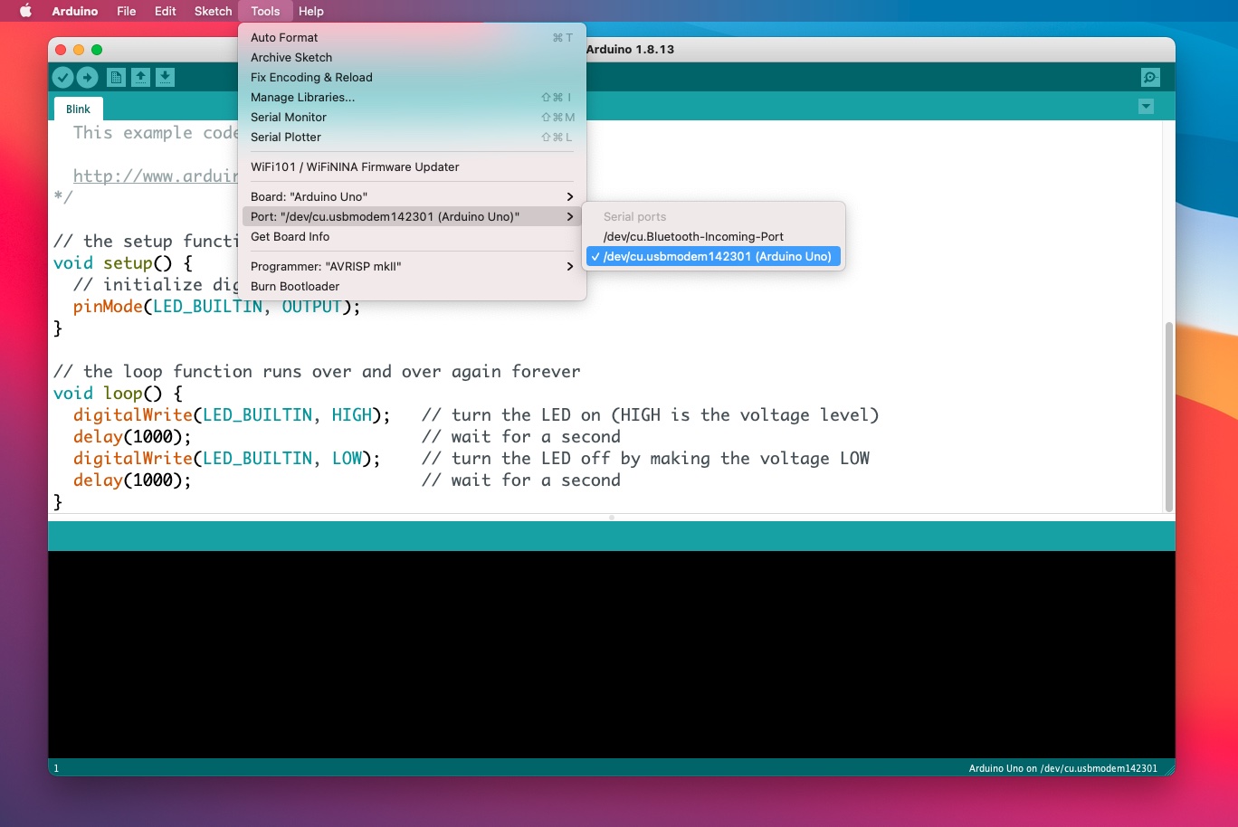 Arduino IDE Select Port