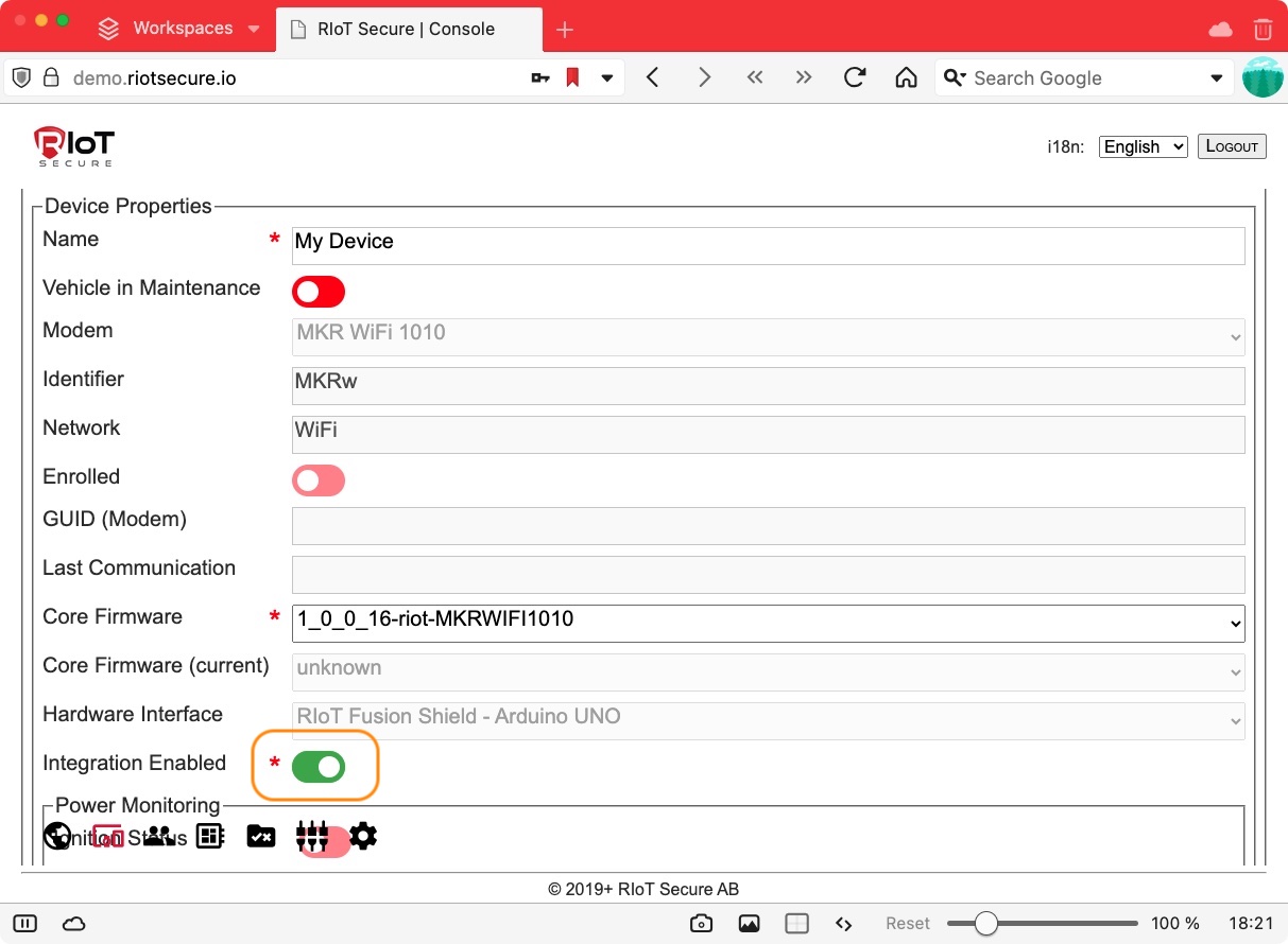 Device Enable Integration