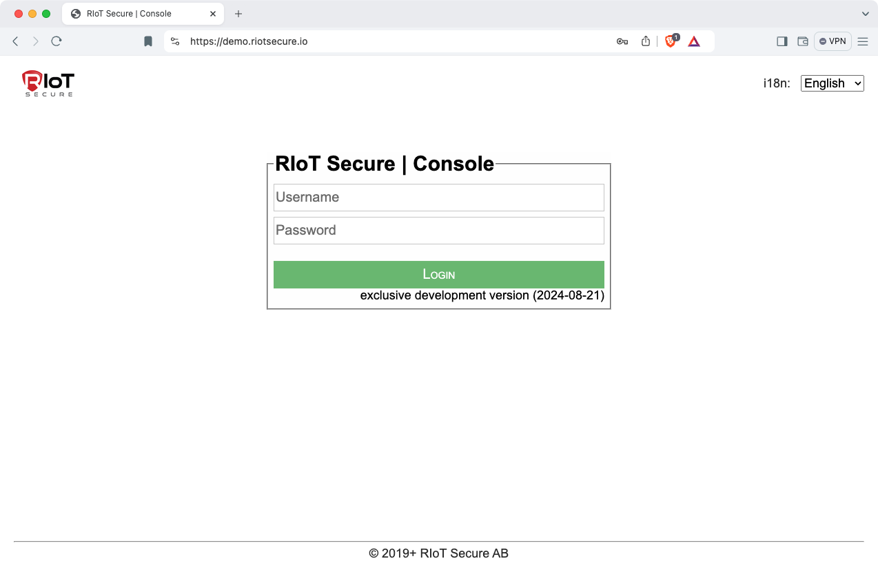 Login Screen