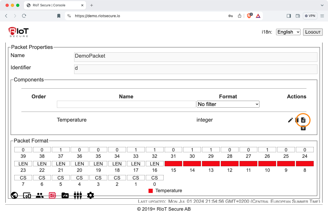 Packet Component Copy