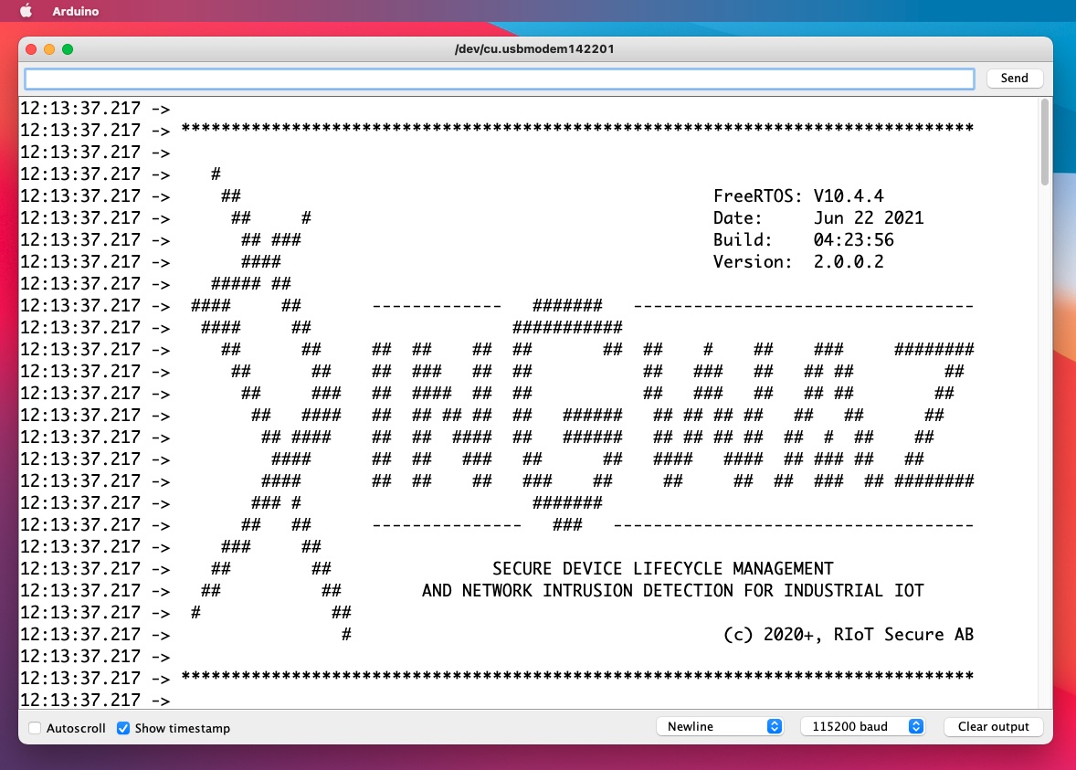 Firmware log startup logo