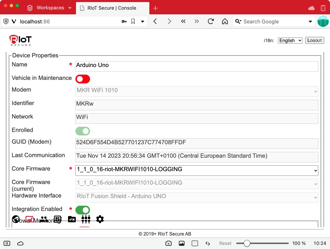 Example of Enrolled Device
