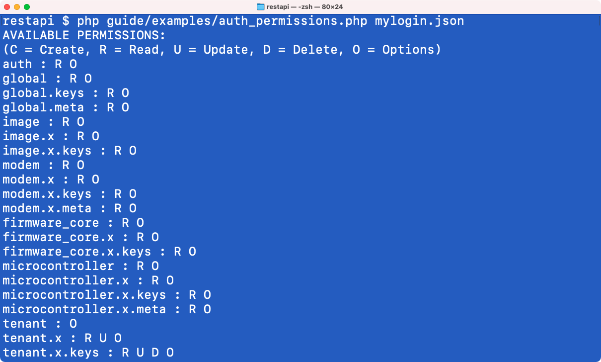Terminal Window: Permissions