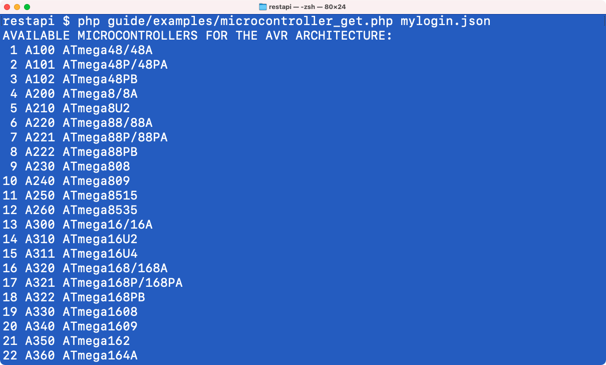 Terminal Window: Microcontrollers