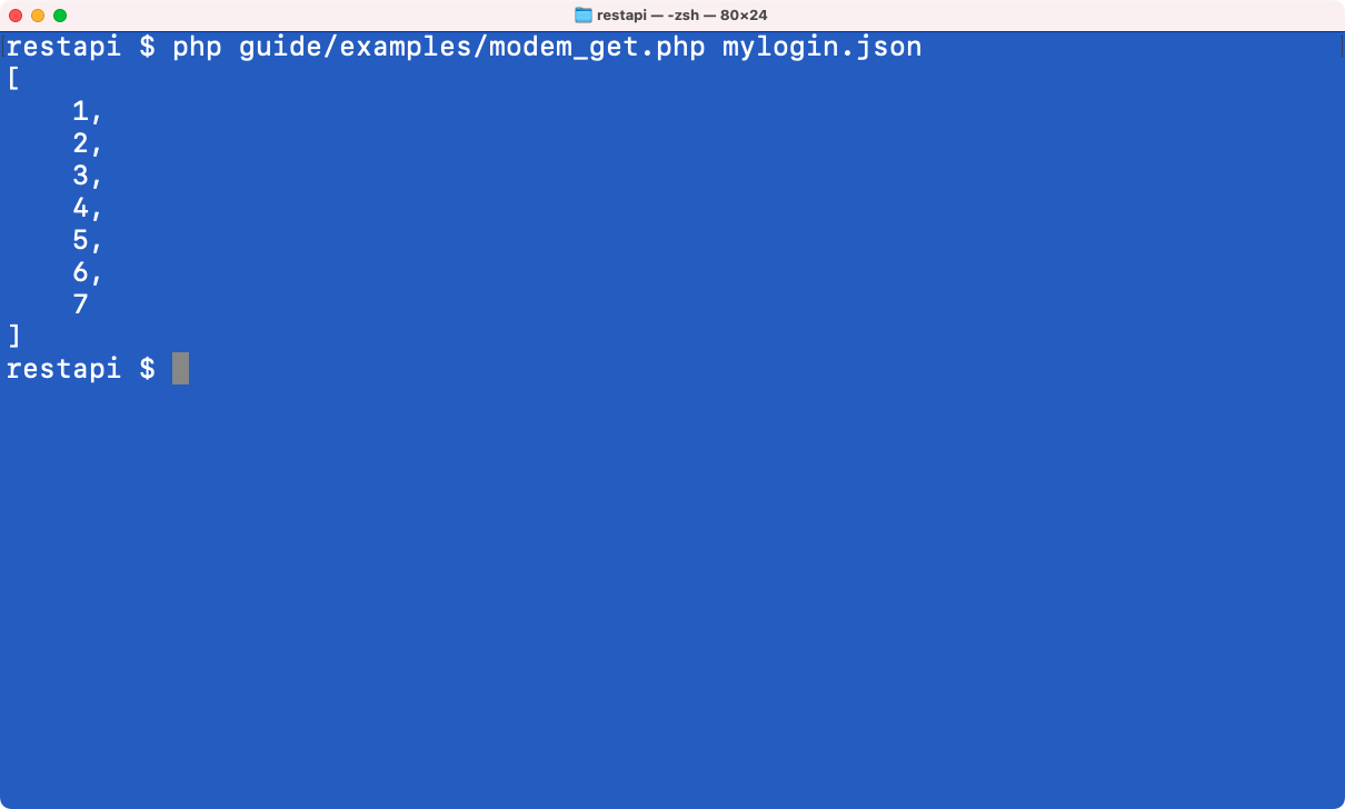 Terminal Window: Modems