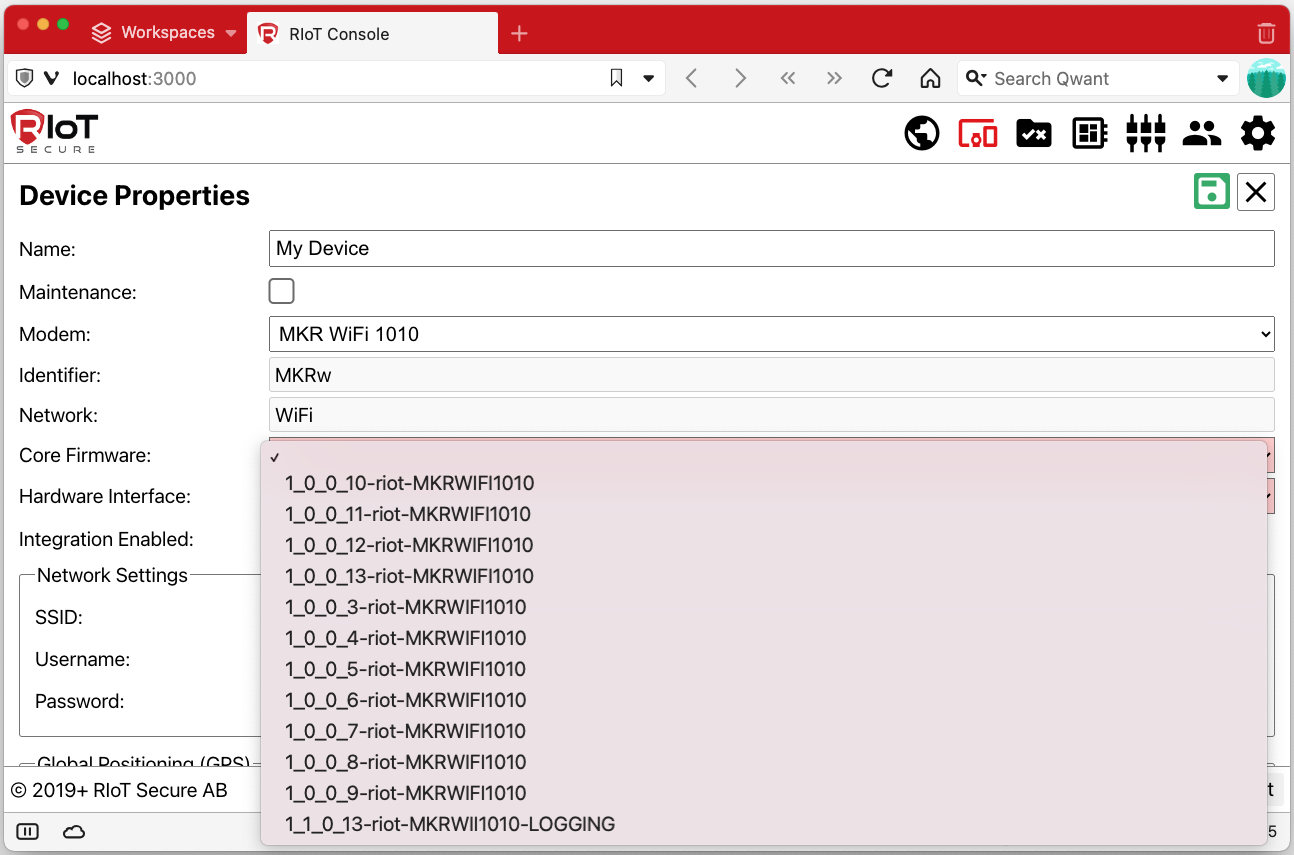 React Console CoreFW Select